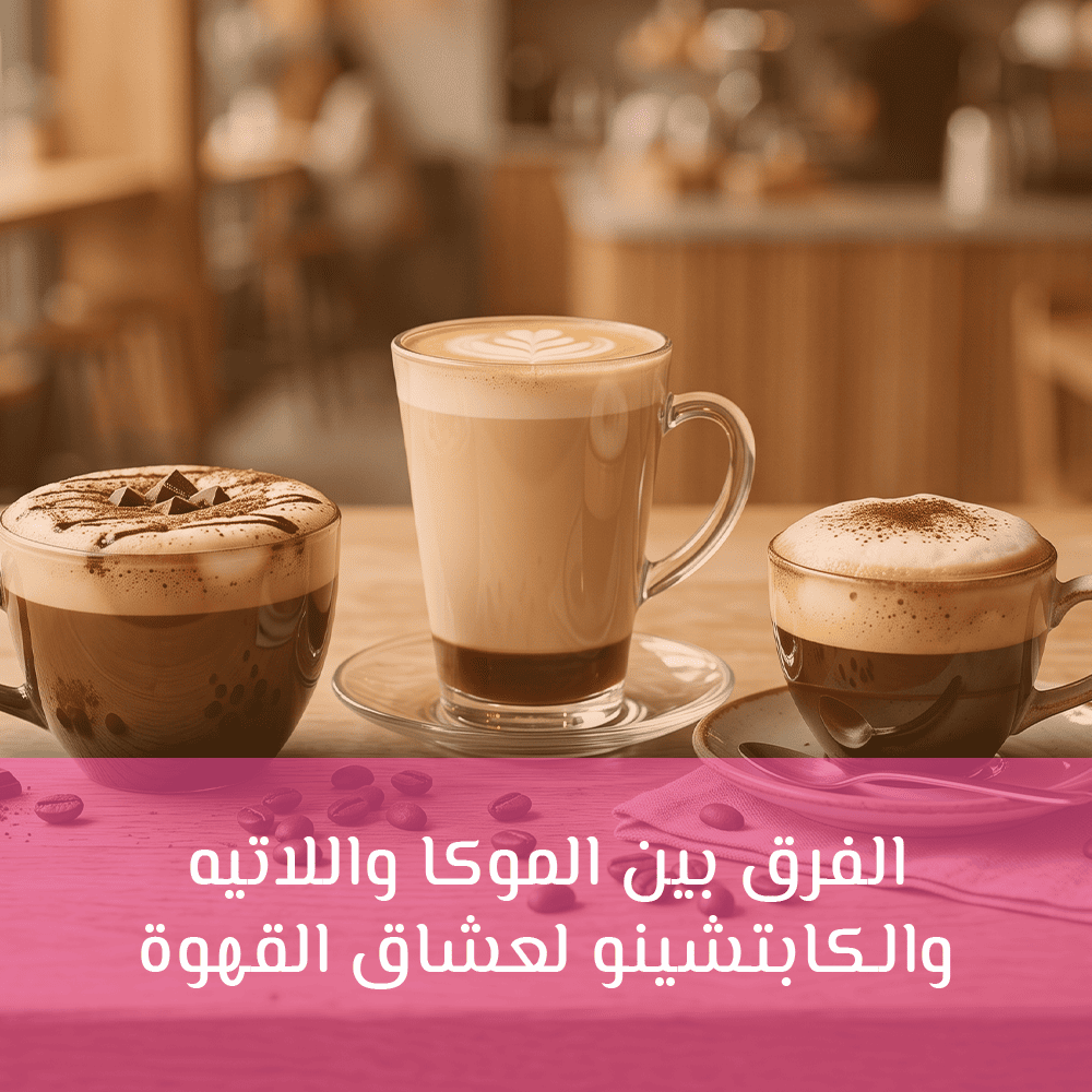 الفرق بين الموكا واللاتيه والكابتشينو